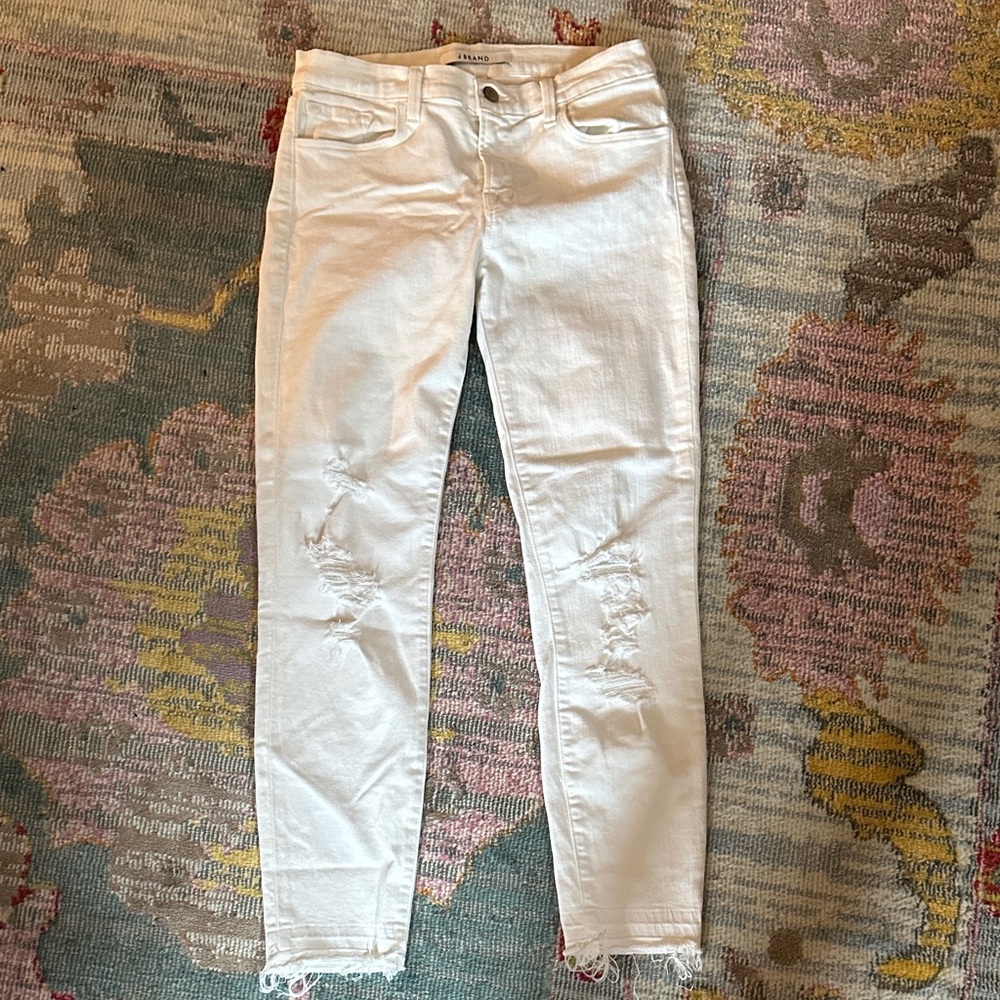 J Brand Women's Cream Skinny Jeans